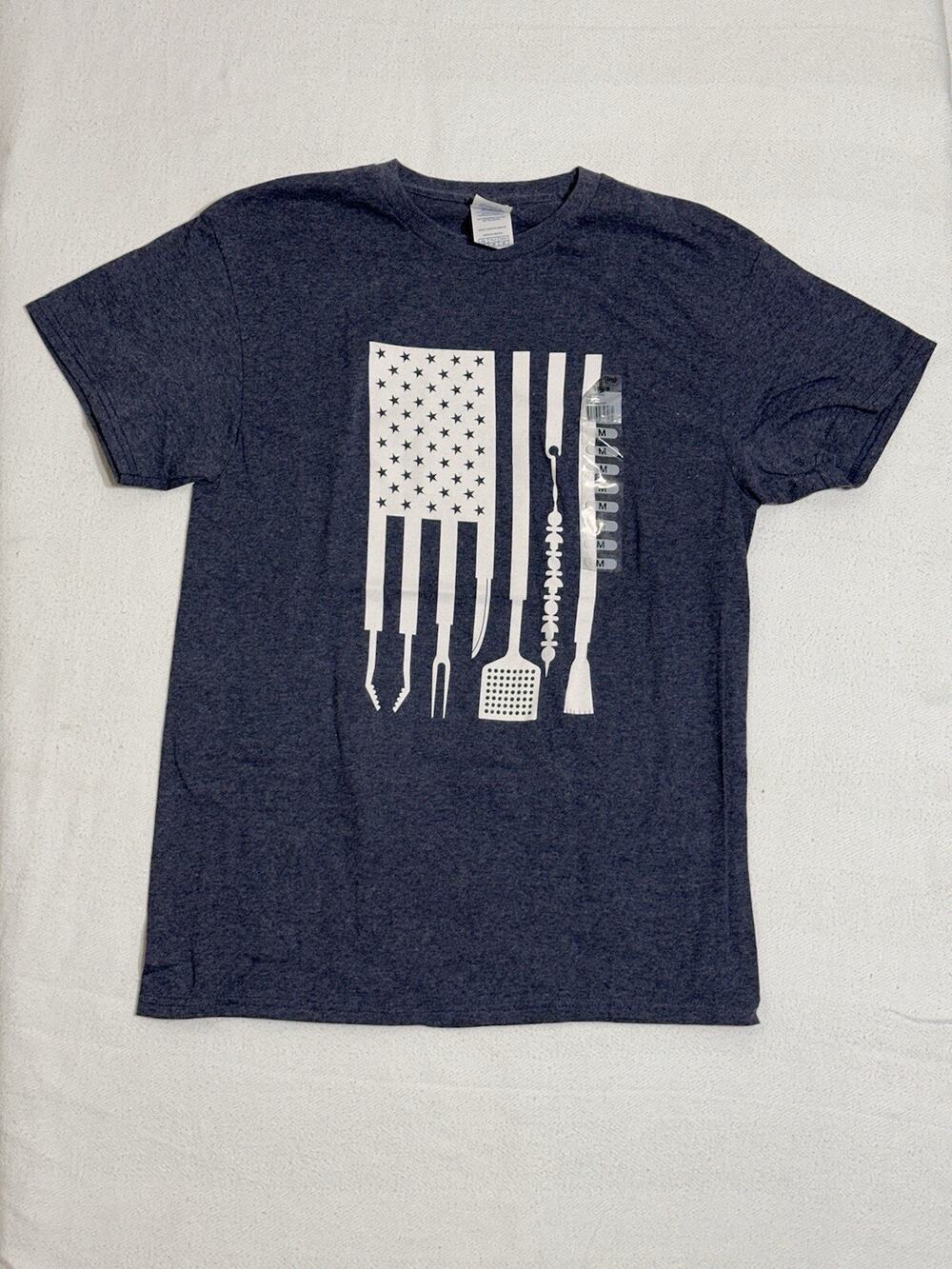 Delta Unisex T-Shirt Grilling Flag Fourth Of July Camping Summer Fun Size M